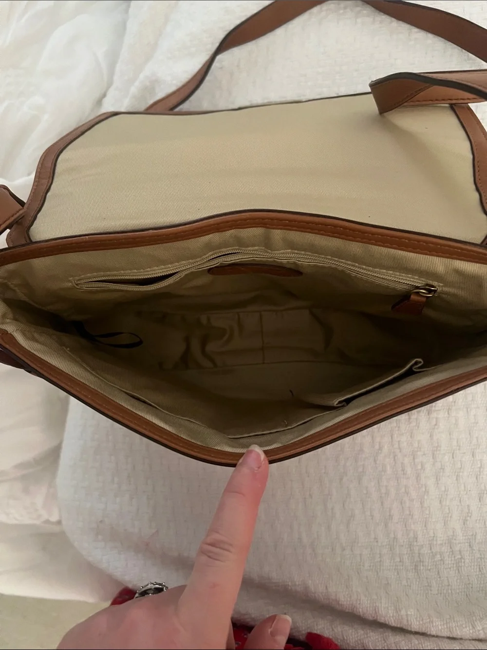 Fossil Brown Leather Satchel Purse